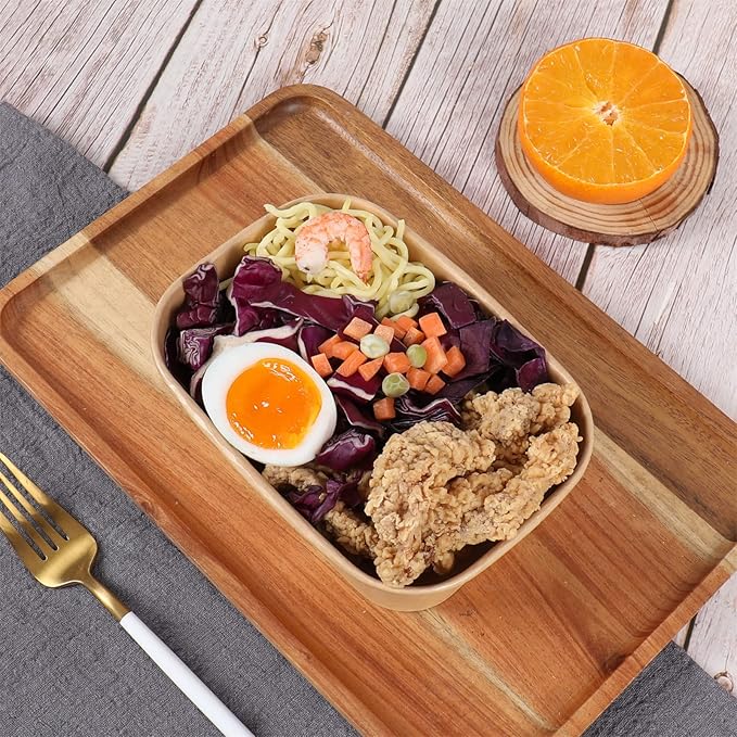 17 oz Disposable Kraft paper bowls with lids, Rectangle Food containers Soup Bowls Party Supplies Treat Bowls 50 Pack