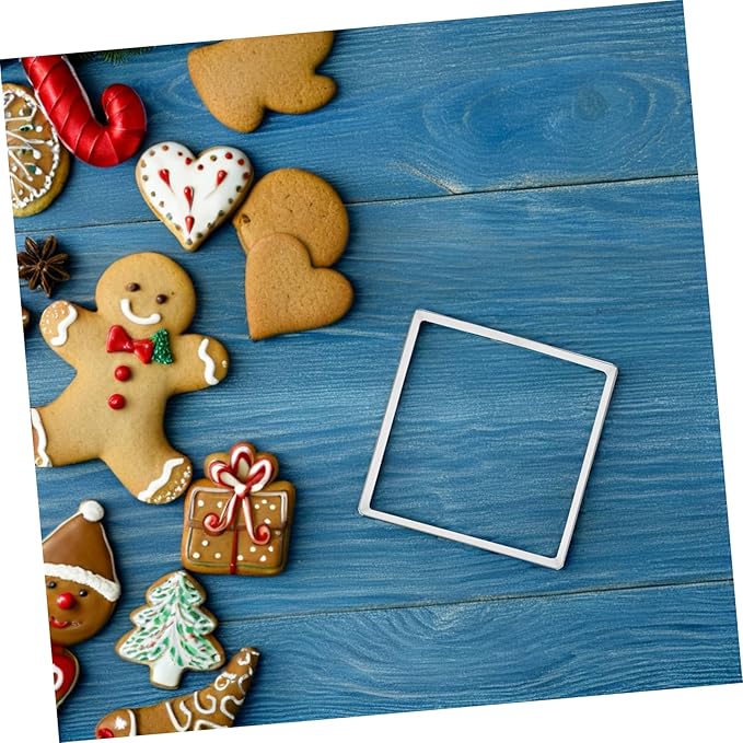 BESTonZON Square Mousse Mold Stainless Steel Cake Ring Reusable Baking Tool for Mousse Desserts and Pastries Non-deforming Smooth Surface for Easy Lifting and Cutting