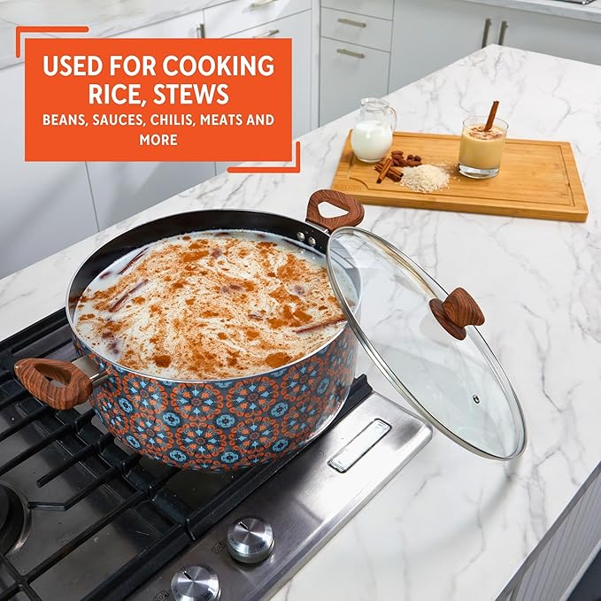 IMUSA 10Qt Talavera Dutch Oven w/Blk