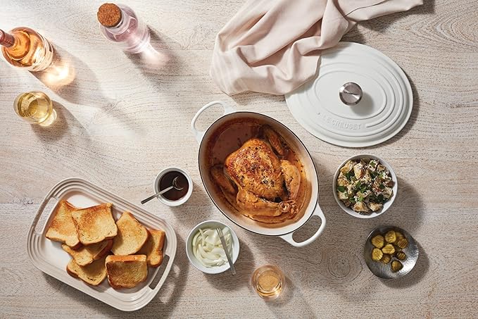 Le Creuset Enameled Cast Iron Signature Oval Dutch Oven, 2.75 qt., White