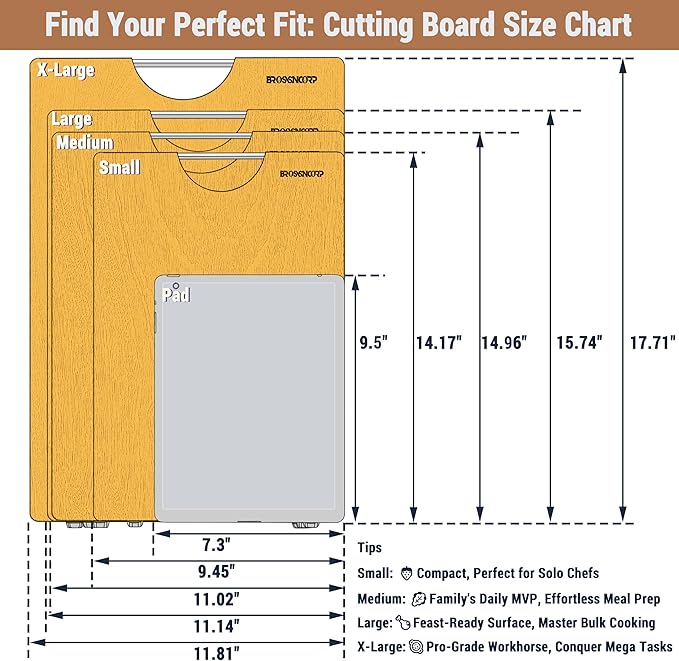 Real Solid Sapele Cutting Board One Piece No Glue Non Toxic All Whole Single Wood Butcher Block Thick Hard Wood Heavy Duty Edge Grain (Large, 15.74"L*11.14"W*1.18"Th)