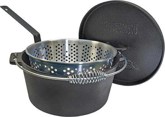 Bayou Classic 7460 Dutch Oven with Basket, 8-1/2-Quart