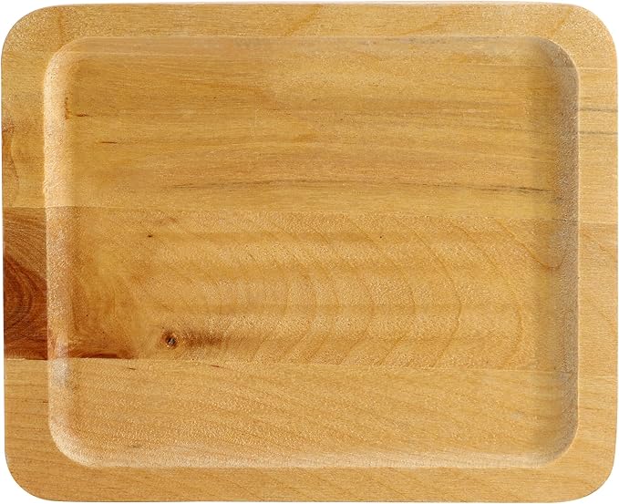 Megachef Cast Iron Mini Fry Pan/Saute Pan with Wood Tray, Cookware, Bakeware, Serveware (4 Piece)