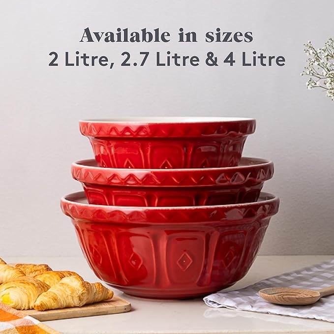 Mason Cash | Color Mix S12 Red Mixing Bowl - 4.25 Quart