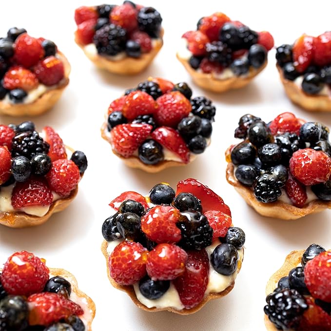 Crumble Crate - Mini Fruit Tarts with Vanilla Pastry Cream DIY Baking Set/Kit. All pre-measured ingredients and essential baking tools, Gift Idea, Baking Gift Sets