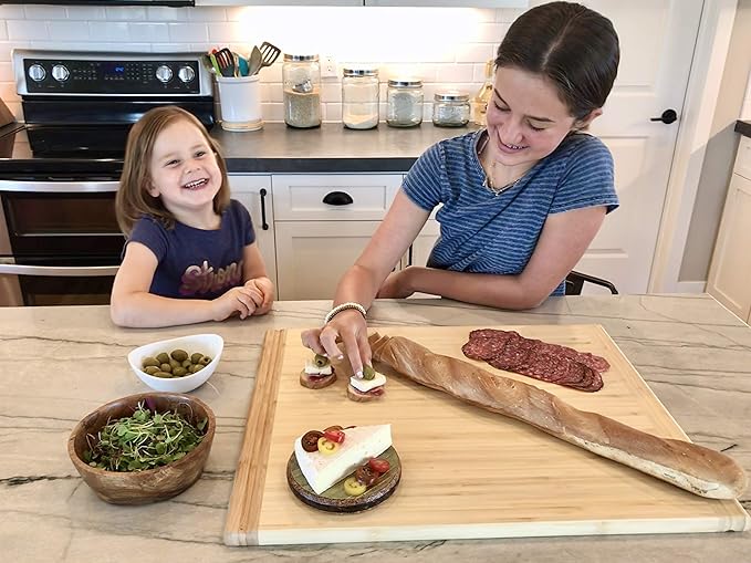 Pureboo Premium Bamboo Pull-out Cutting Board - 8 Different Sizes to Fit Most Standard Slots 21.75"W x 22"D x 3/4"H