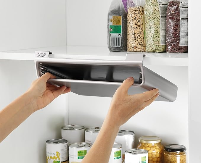 Joseph Joseph Folio Slim 3-piece Under-shelf Kitchen Cutting Board Set, Cupboard storage, fits shelves up to 0.8" thick, Regular (12.5" wide)