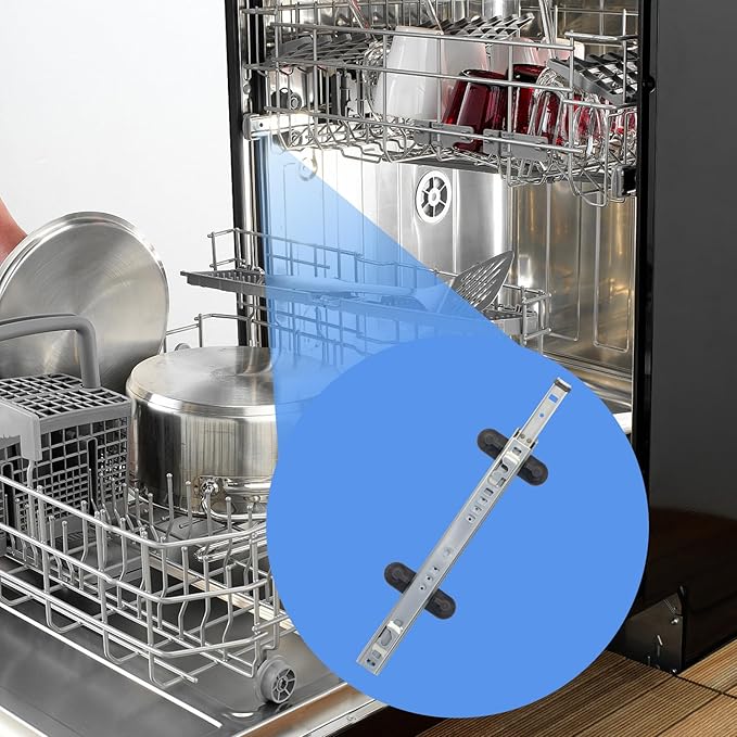 W11259785 Dishwasher Upper Dishrack Slide Track Replacement for Whirlpool Dishwasher Rail Track replace Fits WPW10546503 Dishwasher Upper Rack Track W11259785 (Left Slide)