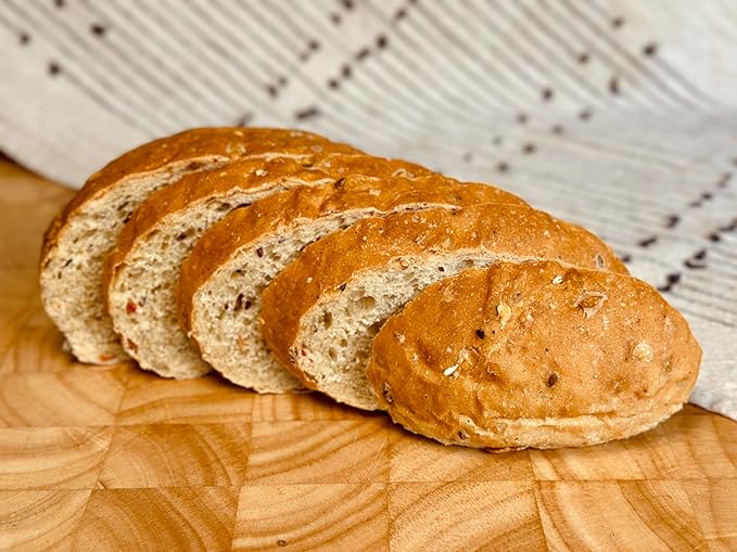 Molibake Fitness Bread Mix – Pack of 4 – All-Natural High-Fiber Bread Mix for Bread Machine and Oven – 15 oz – Whole Grain Breads Mix with Carrots, Oats, Flax, Sunflower & Sesame Seeds – Easy-to-Use Bread Maker Mix for Homemade Baking