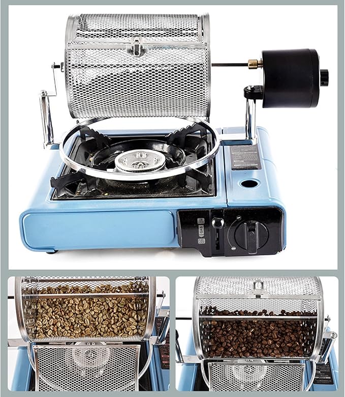 Electric Coffee Roasting Machine Grains Nut-Roaster Baking Machine Stainless Steel Coffee Roasting Cage (A)