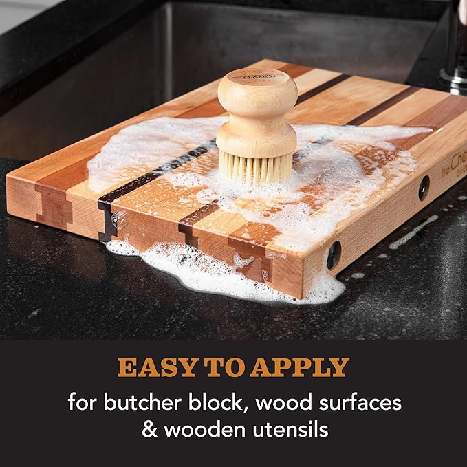 CLARK'S Cutting Board Oil (12oz), Wood Wax (6oz) and Cleaner (12oz) Set – Food-Grade Mineral Oil for Wood Cutting Board - Scented with Orange & Lemon Essential Oils - Made in USA