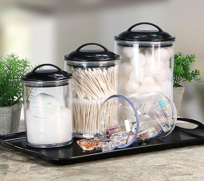 Reston Lloyd Food Storage Containers, BPA Free Airtight Canisters for Cereal, Pasta, Sugar, Coffee, Flour, Cookies, Loose Tea, for Kitchen Organization, Set of 3, Lime (Pack of 4)