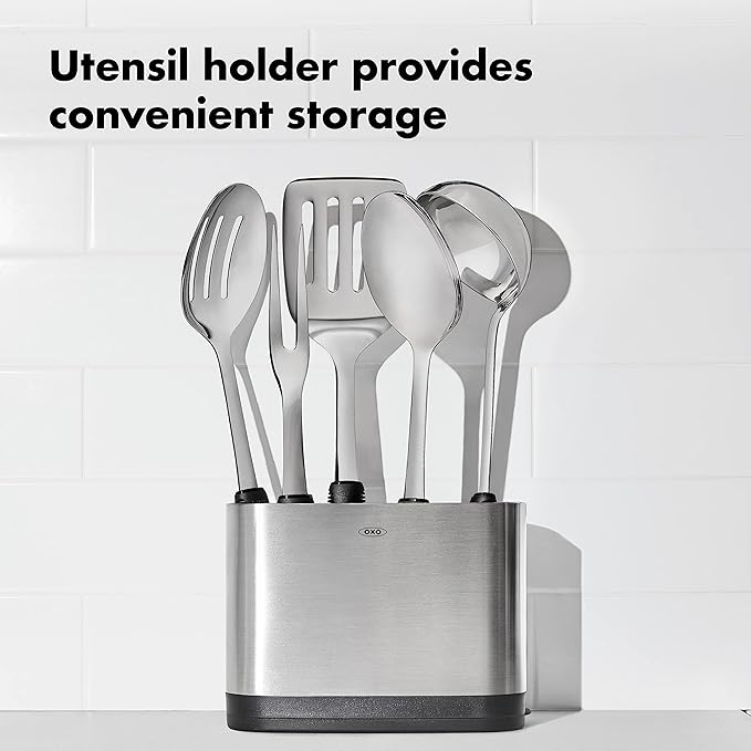 OXO Stainless Steel Kitchen Tools | Prep & Serve | Modern Style | 6-Piece Set | Pack of 2