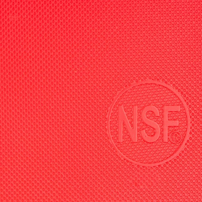 Thirteen Chefs Extra Large 24 x 18 Red Cutting Board - HDPE Plastic, 1/2" Thick Poly for Commercial Restaurant Kitchens, NSF Stamped