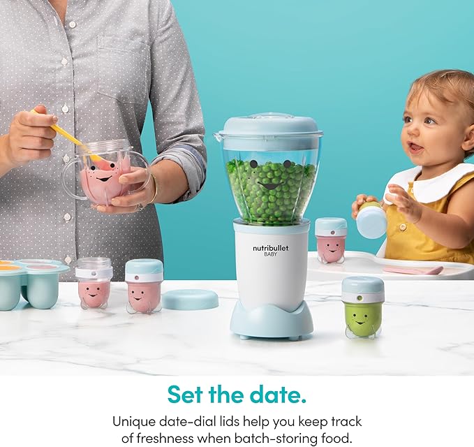 NutriBullet NBY-50100 Baby Complete Food-Making System,32-Oz,White,Blue,Clear,(Pack of 2)