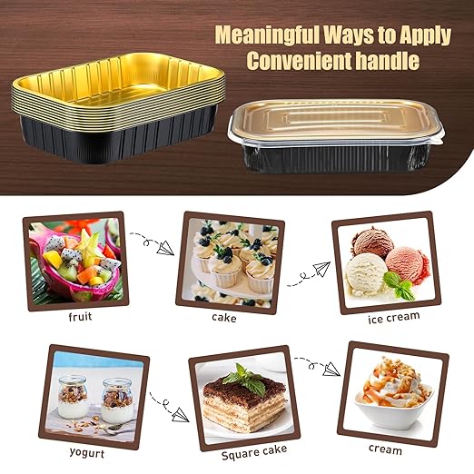 30 Pack Aluminum Pans with Lids Kit Includes 10 Pack 10x13 Half Size Oven Steam Table Tin Foil Pans Collocation 20 Pack 8.7x6 Disposable Baking Pan Chafing Trays