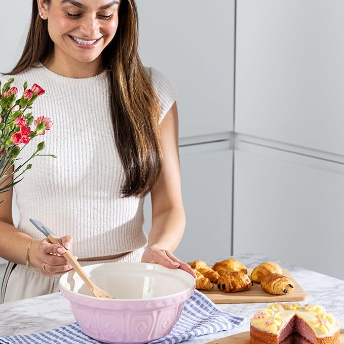 Mason Cash Color Mix S24 (2.15 Qt) Mixing Bowl | Powder Pink