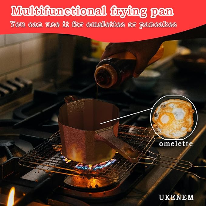 Wood Stove Steamer & Humidifier + Mini Sauce Pan Set with Accessories – Dual-Layer Simmer Pot, Butter Melter & Grill Tools for Fireplace, BBQ & Campfire Cooking
