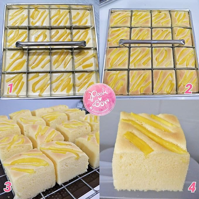 Brownie Cutter Stainless 100% 8,9,10,11,12 Inch Heavy duty Baking Pan or Slicer Ensures Perfect Crispy Edges baking pan Bakeware for Oven Baking Bakeware Cake portion cutter (Cutter 11x11" 16 Pcs.)