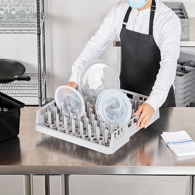 Restaurantware-Clean Tek Professional Peg Rack, 1 Heavy Duty Tray Rack for Dishwashing - Durable, Long-Lasting, Gray Polypropylene Dish Rack, All Purpose, Ideal for Plates, Trays, and Bowls
