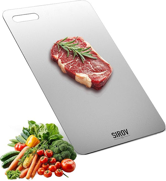 Titanium Cutting Board, Premium Pure Titanium Chopping Boards for Kitchen, Non-Toxic & Dishwasher Safe for Meat, Fruit, and Vegetables (10.1L*6.2W)
