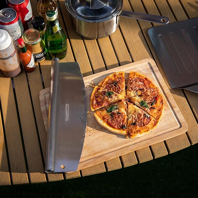 Royal Gourmet KSF1406 3-Piece Pizza Set for Grill, BBQ and Oven with 14-Inch Round Pizza Baking Stone, Peel/Shovel and Cutter, Baking Tools, Multi