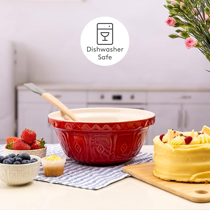 Mason Cash Color Mix S24 (2.15 Qt) Mixing Bowl | Red 2.15 Quart