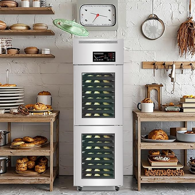 Kolice Commercial Automatic 18 Trays Bread/Dough Proofer Machine Baking Proofer-Integrated Freezing,Thawing,Keep Fresh and Fermentation,Temperature : 5°F to 113°F, Tray Size:15.75"x23.62"