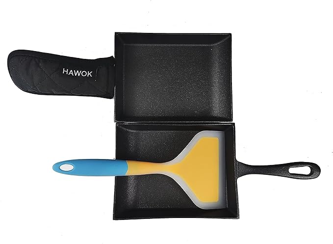 HAWOK Japanese Omelette Pan Cast Iron Rectangle Egg Pan tomagoyaki pan rolled eggs pre-seasoned