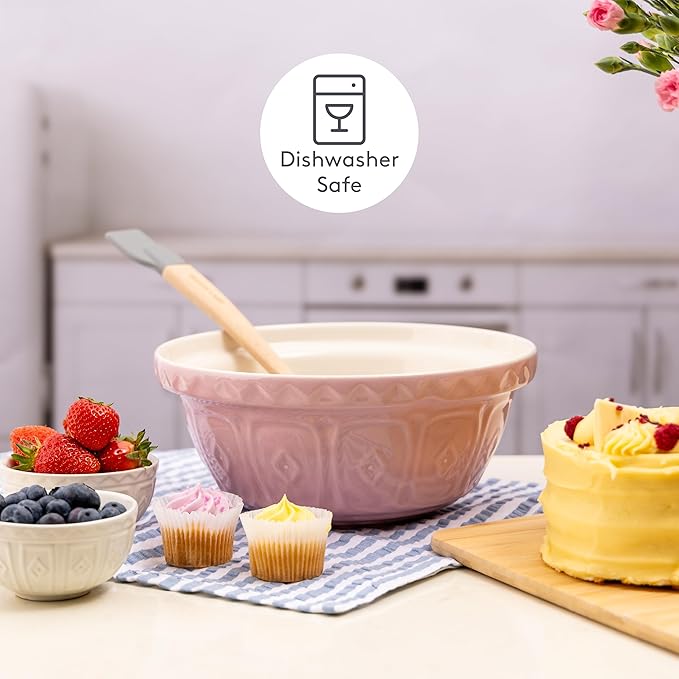 Mason Cash Color Mix S24 (2.15 Qt) Mixing Bowl | Powder Pink