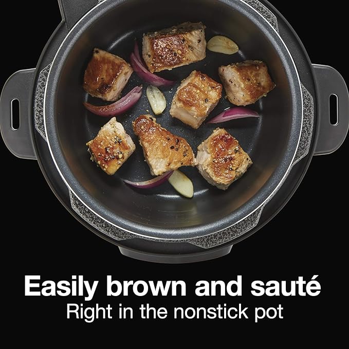 Proctor Silex Proctor-Silex Simplicity 4-in-1 Electric Pressure Cooker, 3 Quart Multi-Function With Slow Cook, Steam, Sauté, Rice, Stainless Steel (34503)