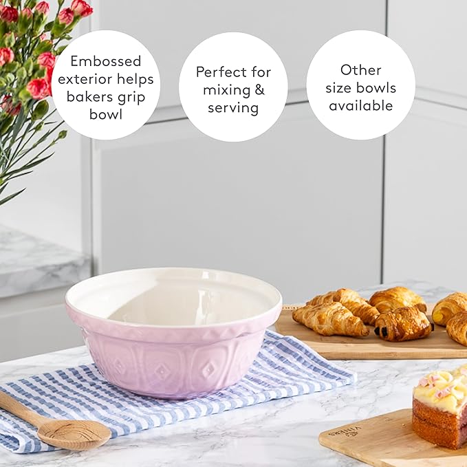 Mason Cash Color Mix S24 (2.15 Qt) Mixing Bowl | Powder Pink