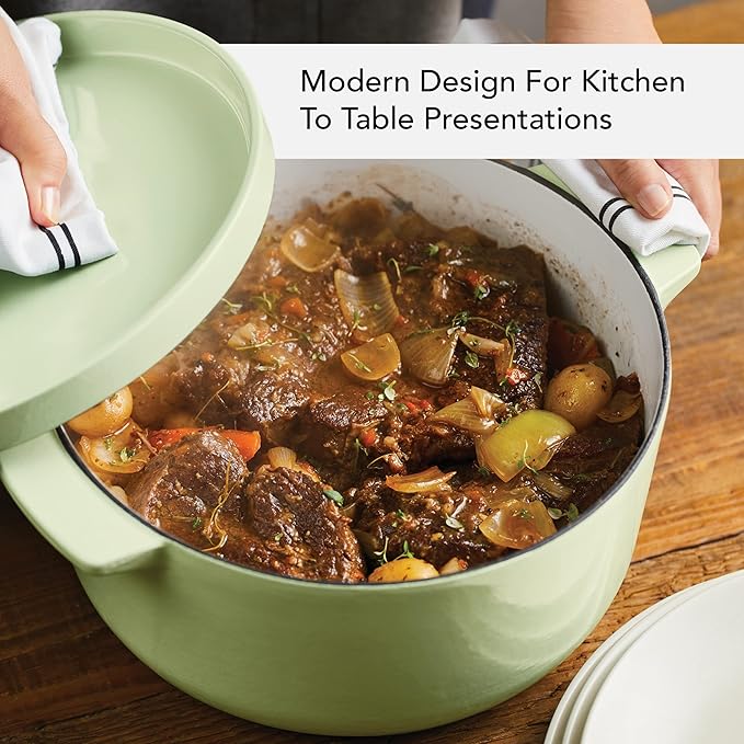 KitchenAid Enameled Cast Iron Dutch Oven/Casserole, 6 Quart, Pistachio