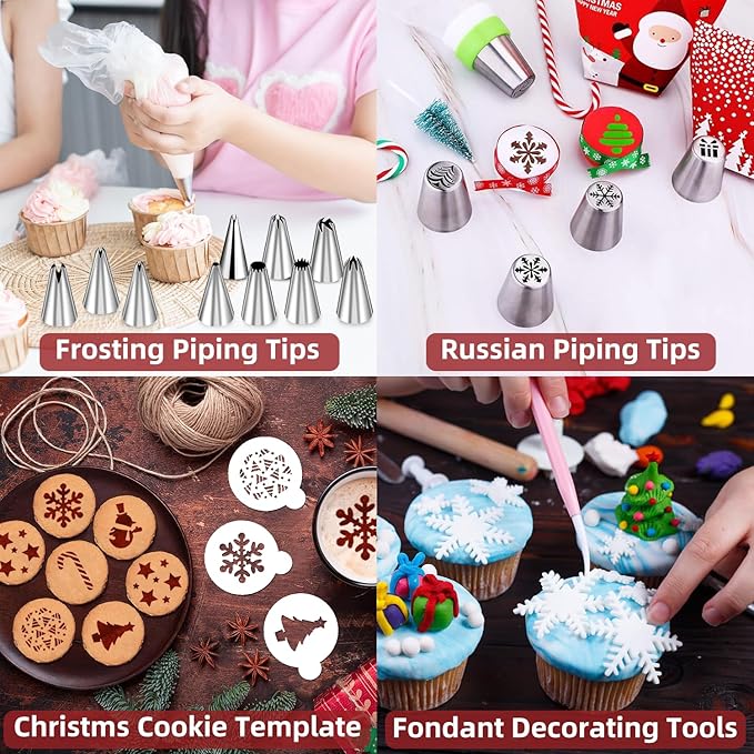 Baking Tool Advent Calendar Adult Women, 24 Day Christmas Countdown Calendar with Assorted Christmas Cookie Cutters Baking Supplies Gift for Beginners