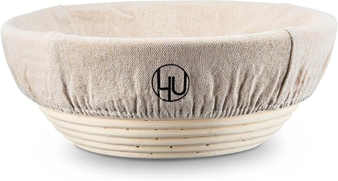 Sourdough Start Kit - Sourdough Bread Baking Supplies with Banneton Bread Proofing Basket Bowl, Cloth, Whisk, Bread Lame, Dough Scraper, 2 Brushes - Sourdough Starter Kit Bread Making & Baking Tools