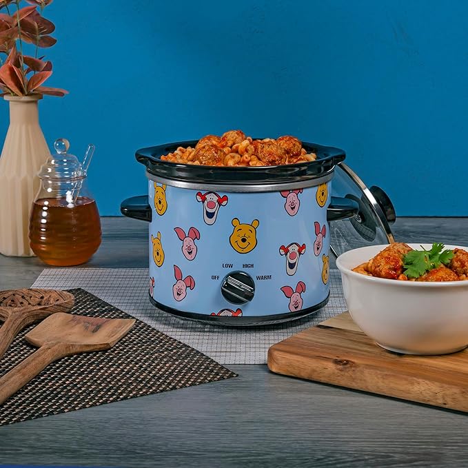 Uncanny Brands Disney Winnie the Pooh and Friends 2qt Slow Cooker - Small Kitchen Appliance