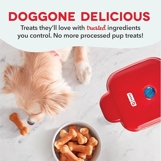 DASH Mini Dog Treat Maker, Small, Red (Pack of 4)