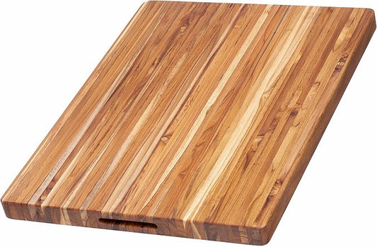 Teakhaus Cutting Board - Extra Large (XL) Wood Cutting Board with Grip Handles - Holiday Gift Ideas for Men and Women - Gift-Ready, Reversible, Edge Grain Wood, Knife Friendly - FSC Certified