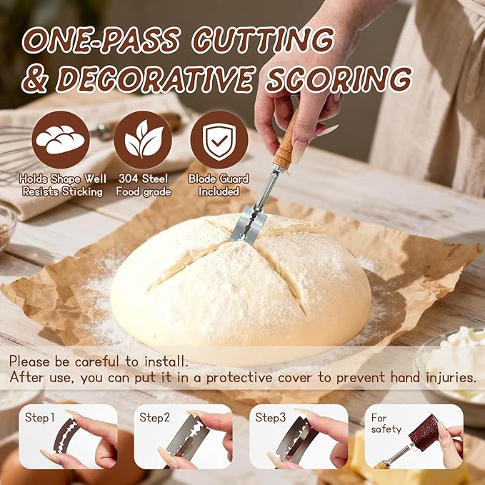 Sourdough Starter Kit,40oz Sourdough Starter Jar with Wooden Lid,2 Banneton Bread Proofing Baskets (9”Round & 10”Oval),Bread Making Supplies Tools,Sourdough Bread Baking Supplies,for Baking Beginners