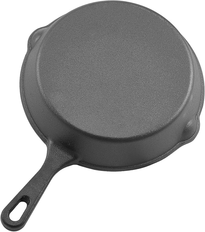 VEVOR Cast Iron Skillet, 3-Piece Frying Pan Set (6, 8, 10 in), Heavy-Duty Skillets with Heat-Resistant Handle, Pre-Seasoned Chef's Pan, Kitchen Cookware, for Oven, Gas, Electrical, Induction, Black