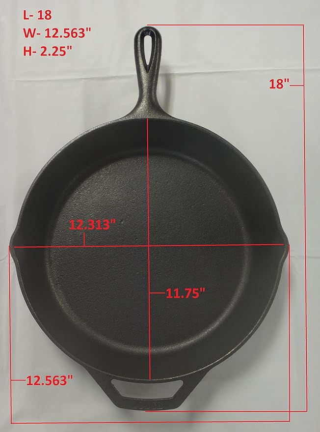 Lodge Seasoned Cast Iron Skillet - PFAS-Free, Non-Toxic Cookware - Use with an Oven, Stove, Grill, or Campfire - Naturally Non-Stick & Oven Safe - 12 Inches