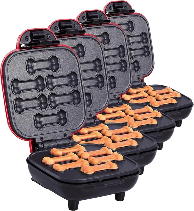 DASH Mini Dog Treat Maker, Small, Red (Pack of 4)