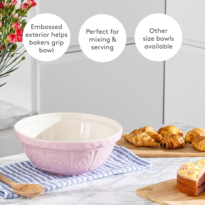 Mason Cash | Color Mix S18 Powder Pink Mixing Bowl - 2.85 Quart
