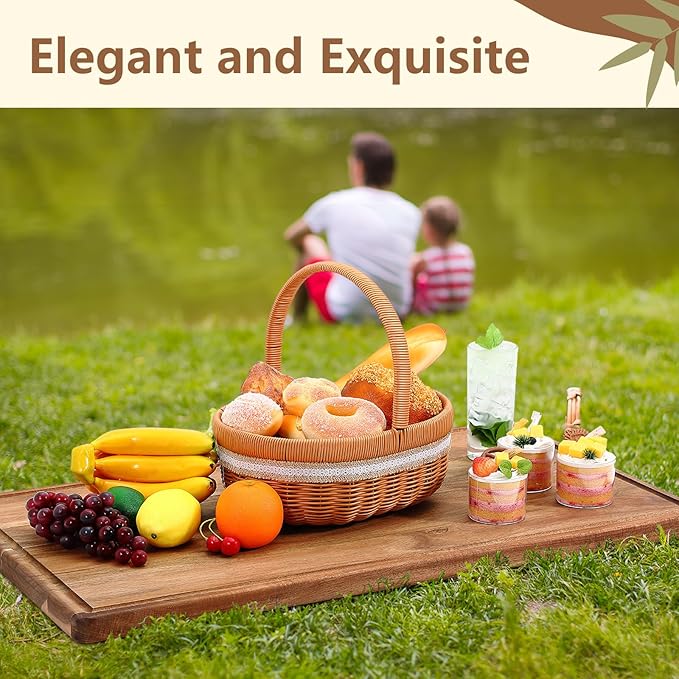 32" x 18" Large Acacia Wood Cutting Boards for Kitchen Wooden Cutting Board with Juice Groove Extra Large Serving Platter Carving Tray for Meat Cheese(Natural)
