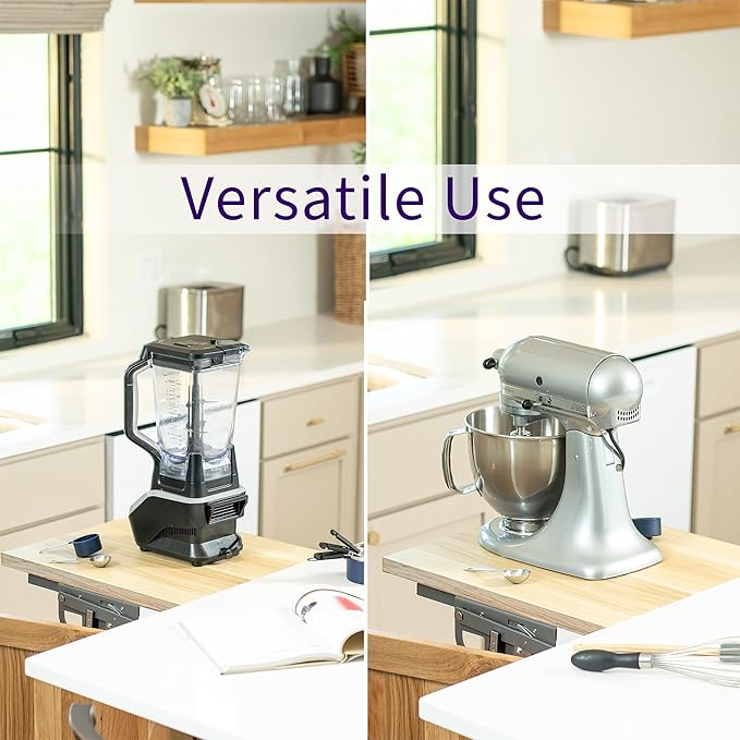 Life Finds Kitchen Appliance Lifting Brackets, Spring Loaded Lift Assist for Mixers, Blenders, and More, Shelf Not Included, LF-KAL01