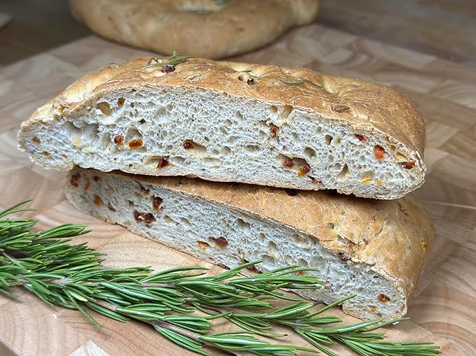 Molibake Italian Focaccia Bread Mix ?€? Pack of 1, 15 oz ?€? Artisan Mediterranean Style with Bell Pepper, Tomato, Onion, Garlic & Herbs