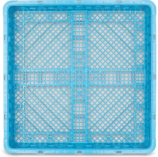Carlisle FoodService Products Opticlean Flatware Rack Dishwashing Tray for Kitchens and Restaurants, Plastic, 18.25 Inches, Blue