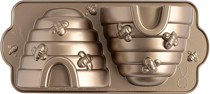 Nordic Ware Beehive Cake Pan, 10 Cup, Toffee