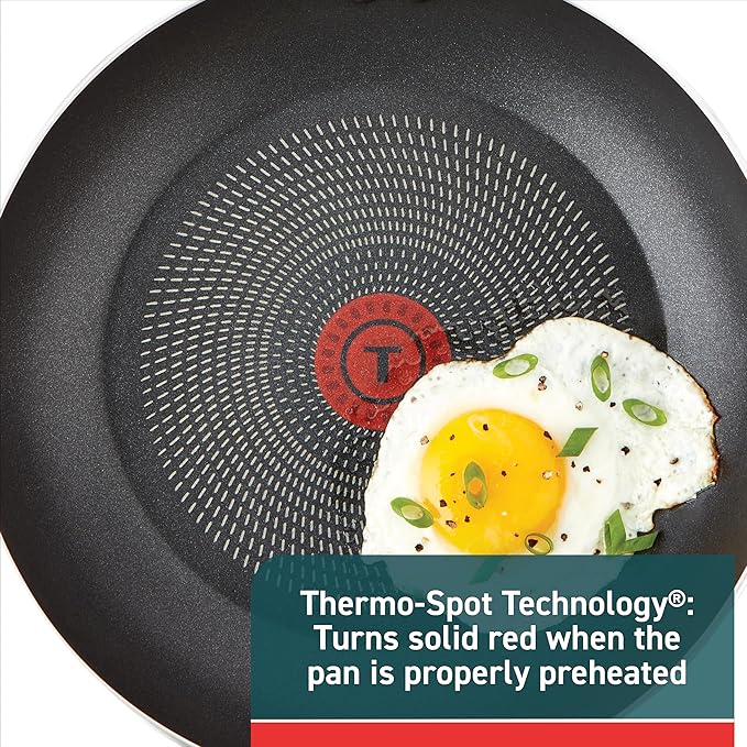 T-Fal Initiatives Non Stick Fry Pan 2 Piece Set, 8.5, 10 Inch, Oven Broiler Safe 350F, Cookware, Kitchen Cooking Set, Skillets, Frying Pans, Egg Pan, Omelet Pan, Pots and Pans, Dishwasher Safe, Black