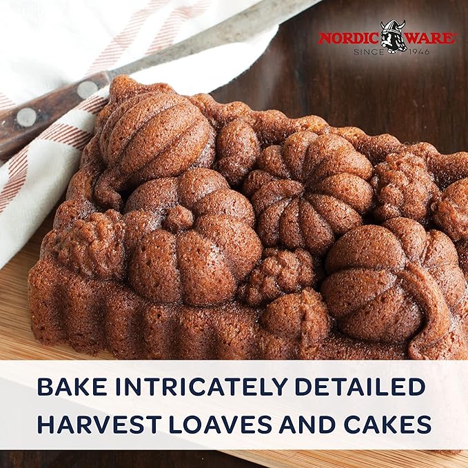 Nordic Ware Harvest Bounty Loaf Pan (Pack of 3)